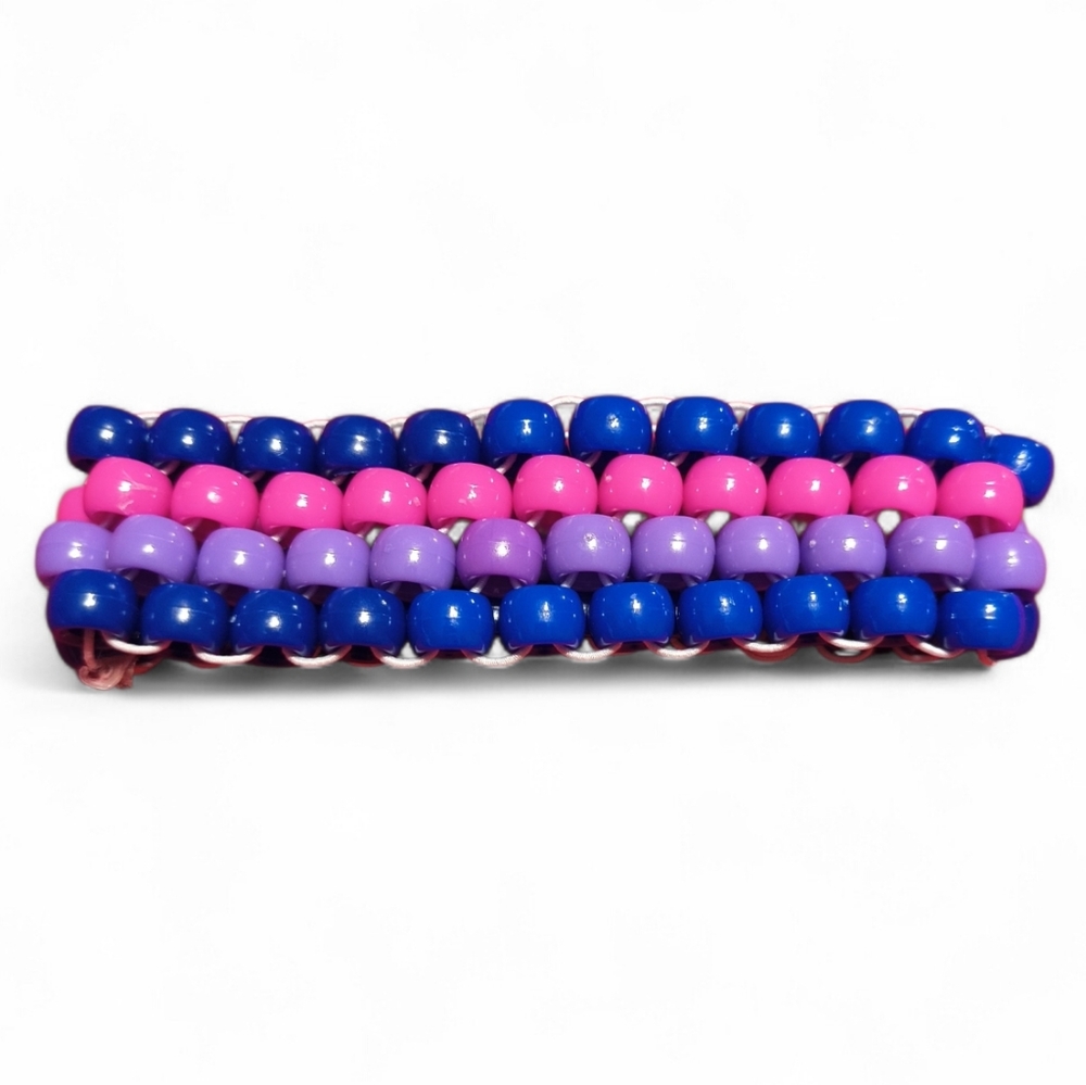 Multicolored Kandi Cuff Bracelet (Pony Breads)